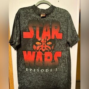 Vtg STAR WARS EPISODE 1 One DARTH MAUL MEN'S T-SHIRT Tie-Dye  Phantom Menance M